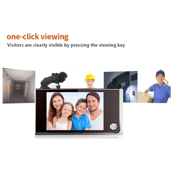 

LCD Display Doorbell Digital Smart Peephole 3.5 inch 120 Degree Door Eye Visible Door bell