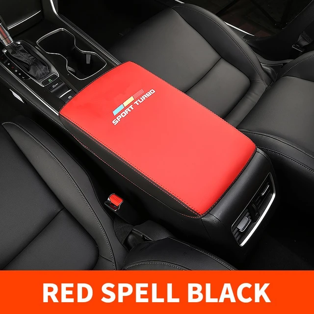 For Honda Accord 2018 2019 2020 2021 Car Armrest Pad Cover Center Console Armrest Box Storage Protection PU Cushion Accessories Red