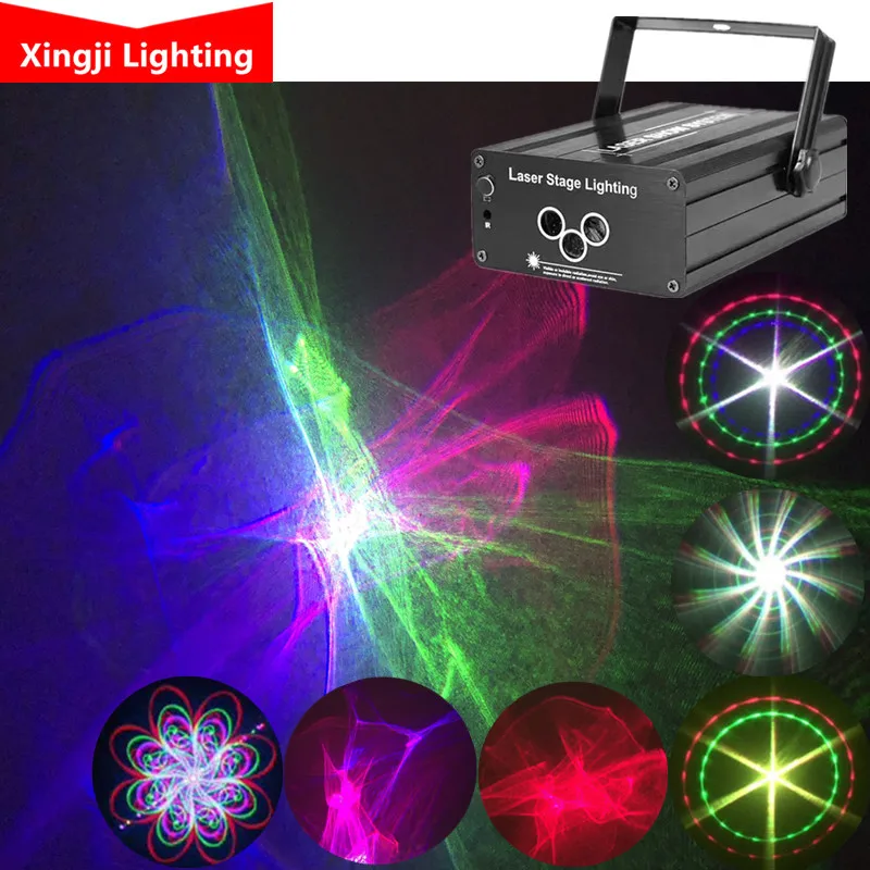 Профессиональный DJ лазерный показ полноцветный RGB шаблоны проектор сценический эффект освещение для дискотеки рождественские вечерние картины gobo свет