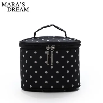 

Mara's Dream 2019 New Women's Bag Polka Dot Cosmetic Bag Candy Round Bucket Bag Portable Makeup Storage Bag Small Bag