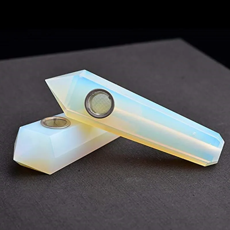 opal Кристаллы кварца курительные трубы натуральные камни и минералы драгоценные камни точки палочки духовное исцеление - Цвет: opal