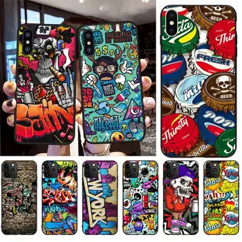 

PENGHUAWAN Classic graffiti art culture Custom Photo Soft Phone Case for iPhone 11 pro XS MAX 8 7 6 6S Plus X 5S SE XR case