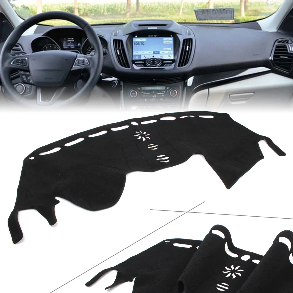 Черный автомобильный коврик крышка приборной панели для Ford Escape Kuga 2013 2014 2015 2016 2017