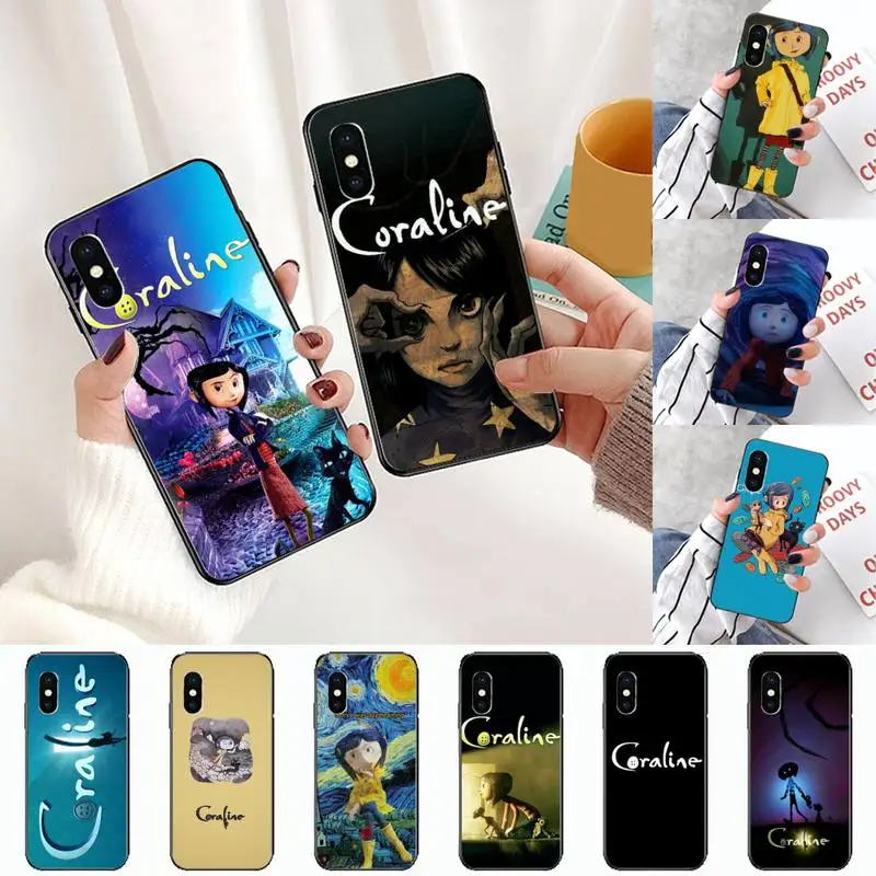 

Movie Coraline Phone Case for iPhone 11 12 pro XS MAX 8 7 6 6S Plus X 5S SE 2020 XR