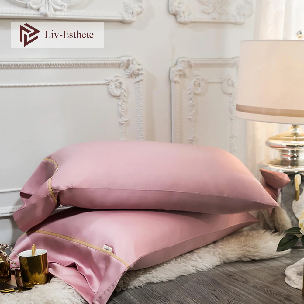 Liv Esthete 100% Шелковый розовый чехол для подушки женщин роскошный красоты и здоровых