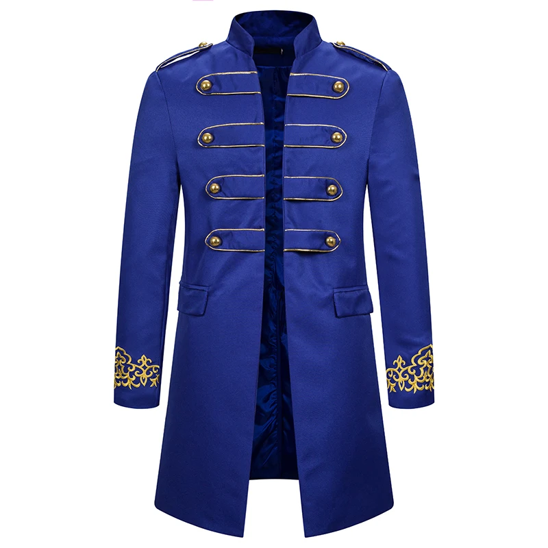 Мужской плащ, куртка в стиле стимпанк, средневековый костюм, Мужская Готическая куртка с длинным рукавом, винтажное Мужское пальто со стоячим воротником, одежда