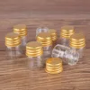 10pcs Dia 22mm 5ml/7ml/10ml/14ml/18ml/20ml/25ml Glass Bottles Glass Jars with Golden Aluminum Lids Spice Jars Perfume Bottles 3