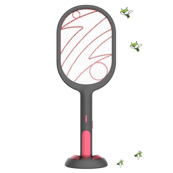 

Electric Mosquito Swatter Mosquito Killer Lamp USB Rechargeable Kill Fly Bug Zapper Killer Trap 3000V Electric Shock With Lights