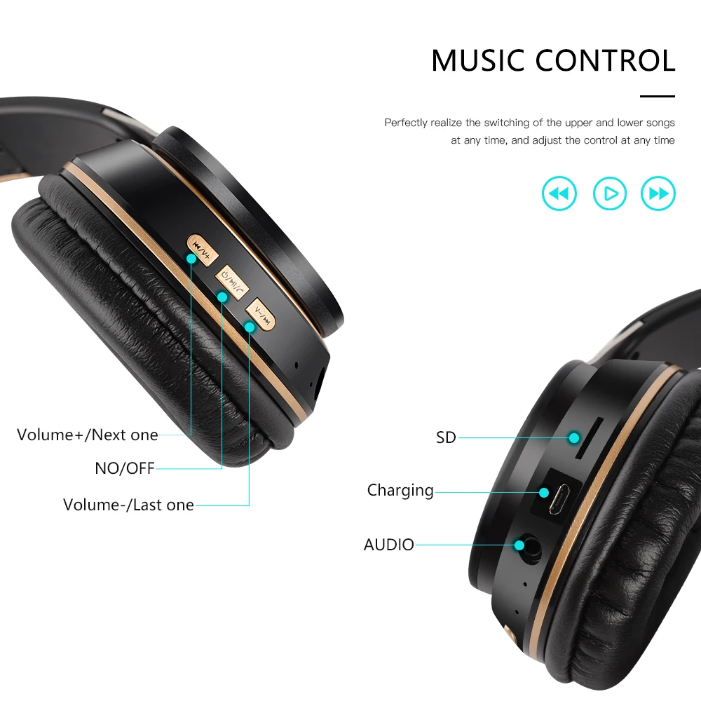 Bluetooth Headphones Wireless Headphone 3D Stereo Support TF Card 3 5mm With Foldable For Cell Phone Audifonos Gamer Earphone