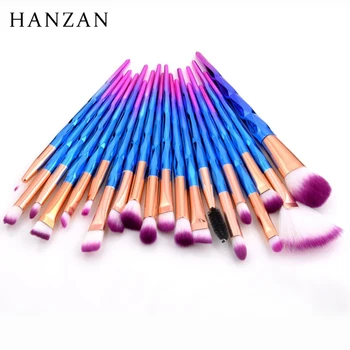 

20 eye makeup brushes with diamond handles