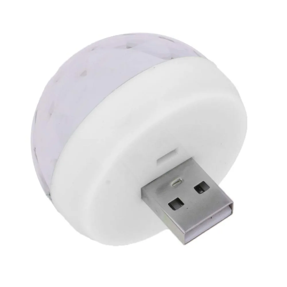 Мини USB светодиодные фонари для вечеринки портативный хрустальный магический шар для дома вечерние караоке украшения Красочный сценический светодиодный диско-свет для дома