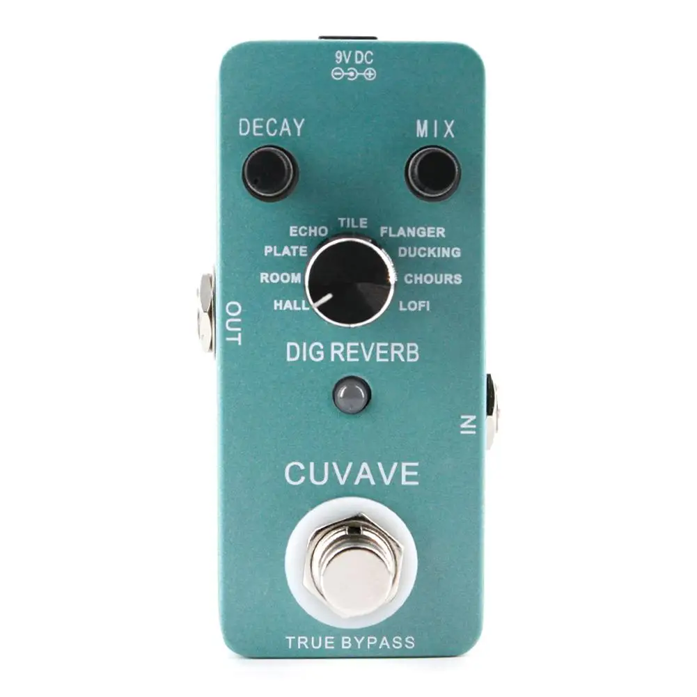 DIG Reverb гитарная педаль эффектов с 9 типами реверберации True Bypass Effects Stompbox цифровой аудио процессор для электрогитары