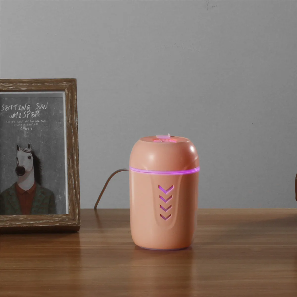 Warmtoo 200 мл 3 в 1 увлажнитель для воздуха с разъемом Micro USB вентилятор увлажнитель воздуха с ночник светодиодный Паровая сауна для лица увлажнитель воздуха высокого качества - Цвет: Розовый