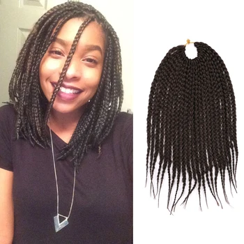 

DAIRESS 14" Box Braids Crochet Hair Extensions Small Crochet Box Braids 22 Stands Crochet Braiding Hair