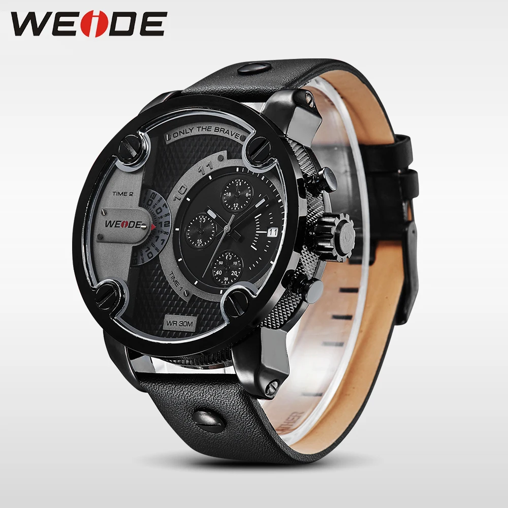 

Relogio Masculino WEIDE Men Watch Military Casual Quartz Watch Analog Leather Strap Mens Wristwatch Waterproof Male Clock WH3301