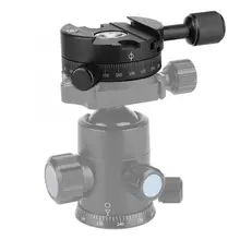 Cabeza de trípode panorámica giratoria de 360 grados de aleación de aluminio de QJ-01 con nivel de escala para Arca Swiss Clamp cabeza de cardán