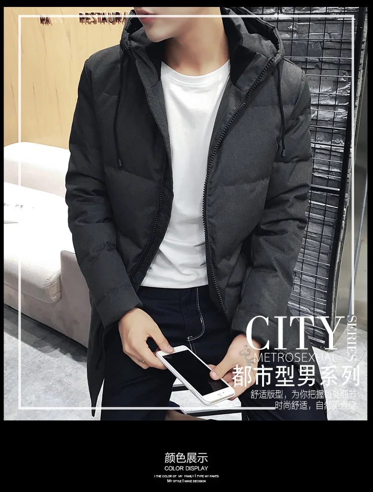 Hot Sales Hot Selling Supply of Goods Spring And Summer New Style 90% White Duck down Thick down Jacket Men's Mid-length Youth C