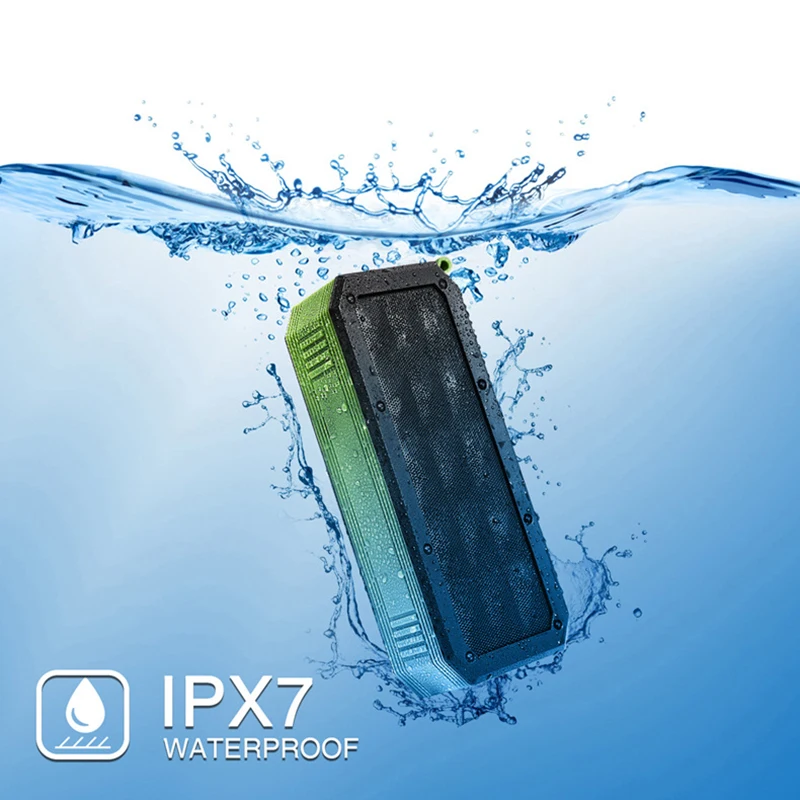 IPX7 водонепроницаемый открытый портативный динамик стерео объемный бар бас TF Спорт езда игры Bluetooth беспроводной динамик