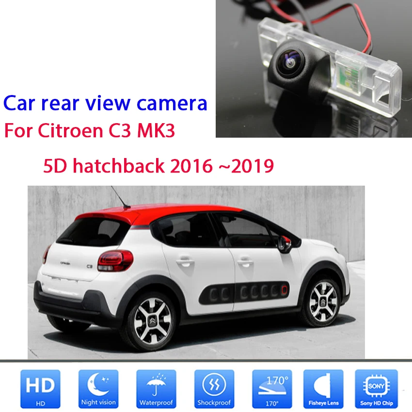 Rear-View-Camera-For-Citroen-C3-MK3-5D-hatchback-2016-2017-2018-2019 ...