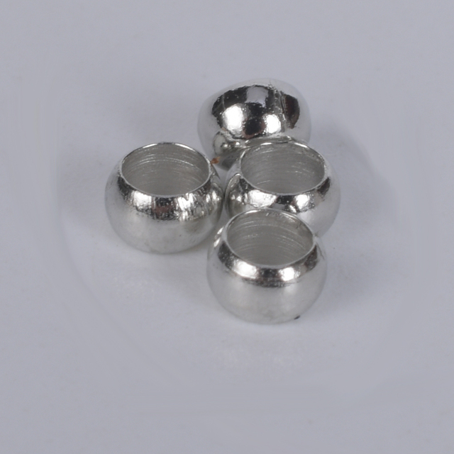 Copper Ball Crimp End Beads Diy Bracelet Necklace Accessories Stopper Spacers Beads For Jewelry Making