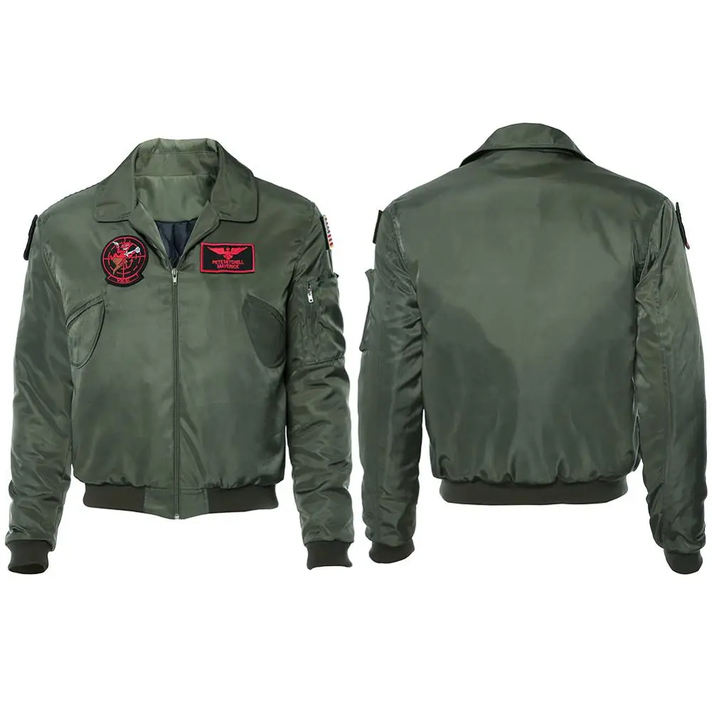 

Top Gun Jacket Maverick Bomber Cosplay Costume Pilot Jacket Coat Halloween Carnival Costumes