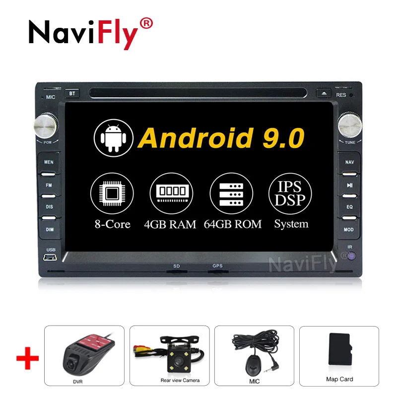 8 ядерный ips DSP Android 9,0 автомобильный dvd автоматическое радио GPS навигация для VW JETTA Golf4 T4 Passat B5 Sharan GOLF автомобильный dvd-плеер RDS Wi-Fi - Цвет: 8Core Camera DVR