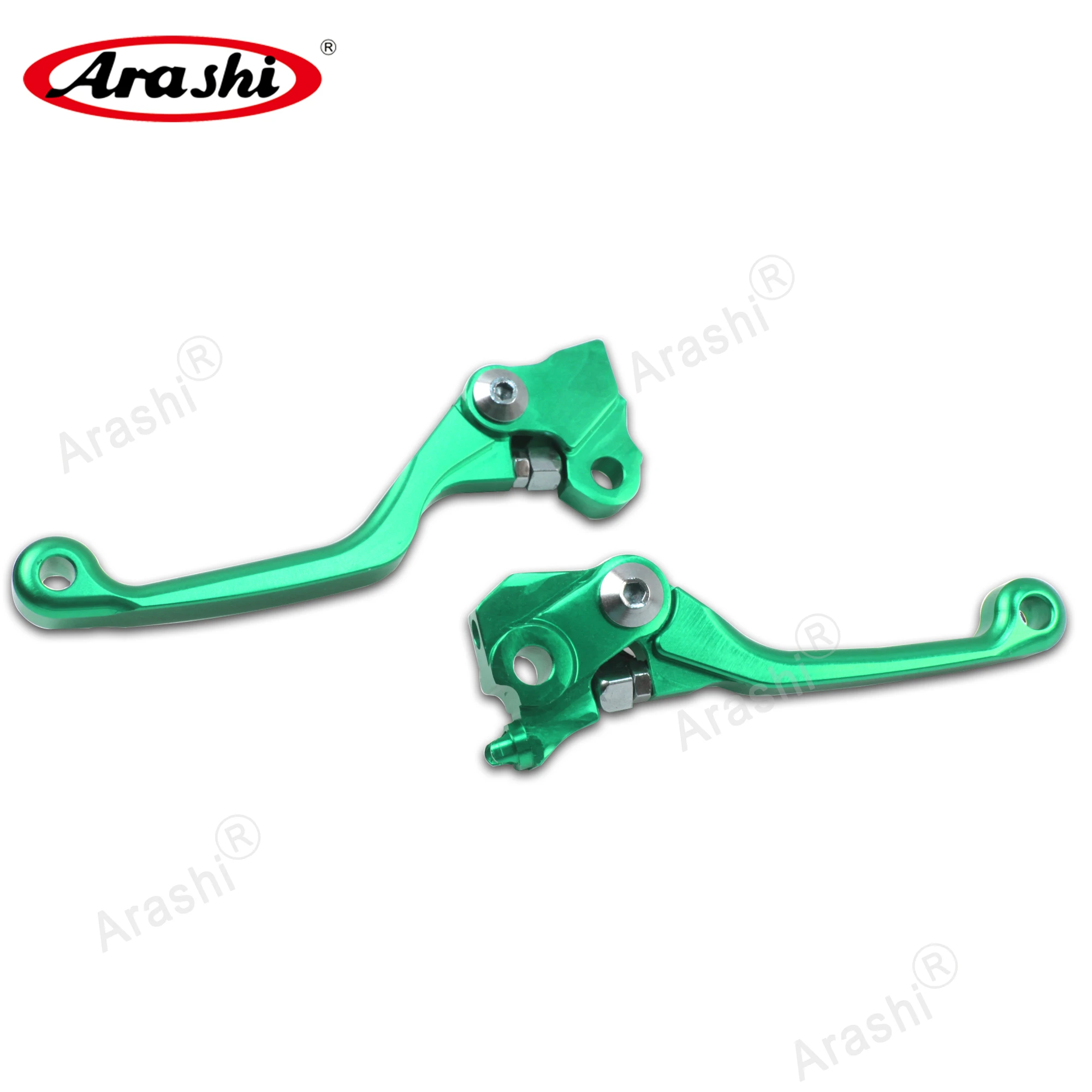 Араши 1 пара Dirt Bike CNC тормозные рычаги сцепления для HONDA CRF250 CRF450R 07-17 мотоцикл тормозной рычаг CRF 250 450R - Цвет: Green
