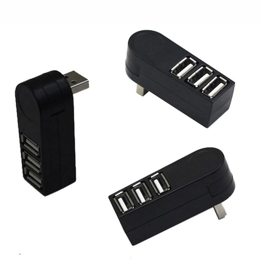 Мини-Сплиттер расширительный поворотный 3 порта USB 2,0 мульти расширительный концентратор переходник разветвитель высокая скорость для ПК ноутбук компьютер