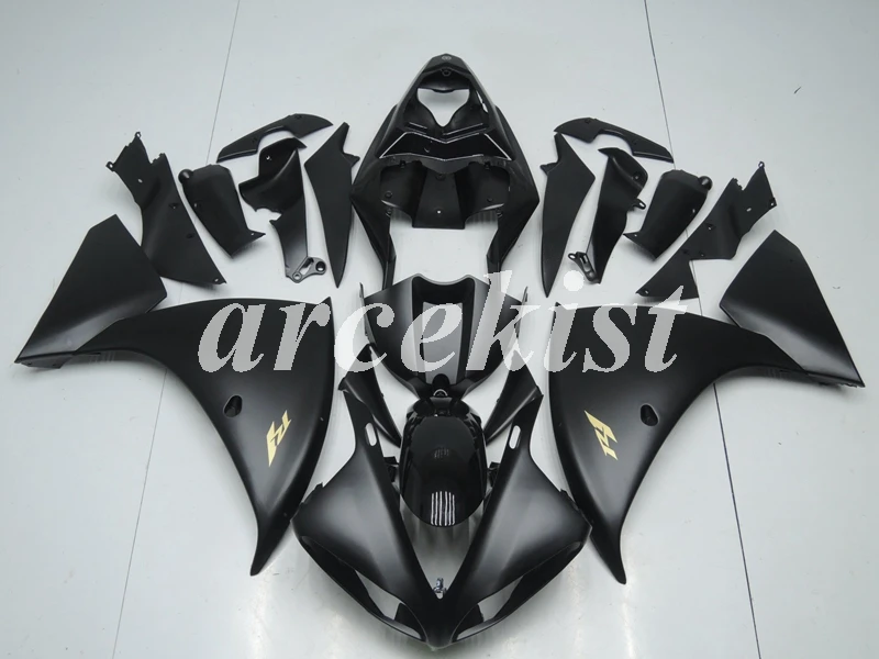 Инъекций ABS Обтекатели комплект подходит для YAMAHA YZF-R1 R1 2009 2010 2011 2012 2013 YZF1000 09, 10, 11, 12, 13, 14, все черного цвета
