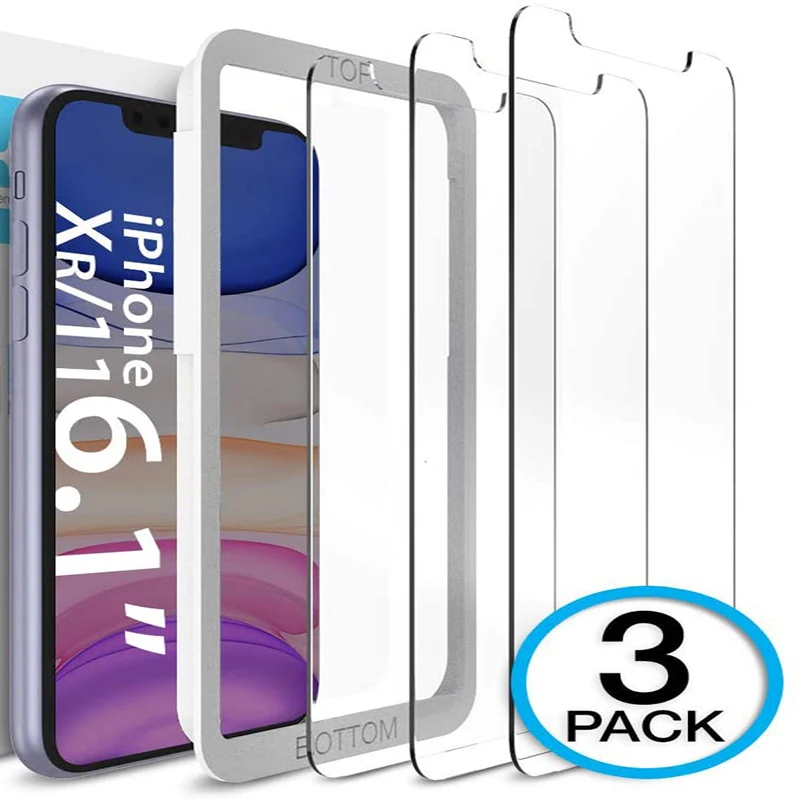 

Screen Protector for Apple 7/8/11 / PRO / MAX Full Frame Tempered Glass Screen Protector 3-Pack[ Edge to Edge] [Touch Accurate]