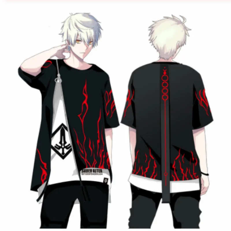 Костюм для косплея саблей альтер из аниме Fate/stay Night футболка двух частей топы с