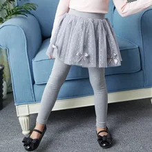 Girls' Trousers Spring And Autumn Childrenswear Autumn And Winter plus Velvet Culottes Korean-style Big Boy Pants Children Long