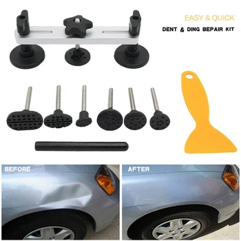 

Auto Repair Tool Set PDR Tool Kit Non-Scratch Paintless Dent Removal Car Body Repair Kit Pulling Bridge Dent Puller(free gift)