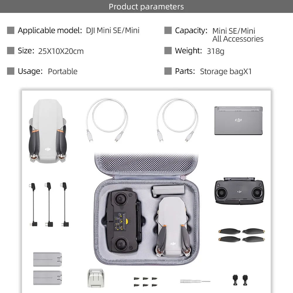 hiking camera backpack For DJI Mini SE Storage Case Portable Drone Bag Carrying Case Travel Box Handbag For DJI Mavic Mini SE Drone Accessories designer camera bags