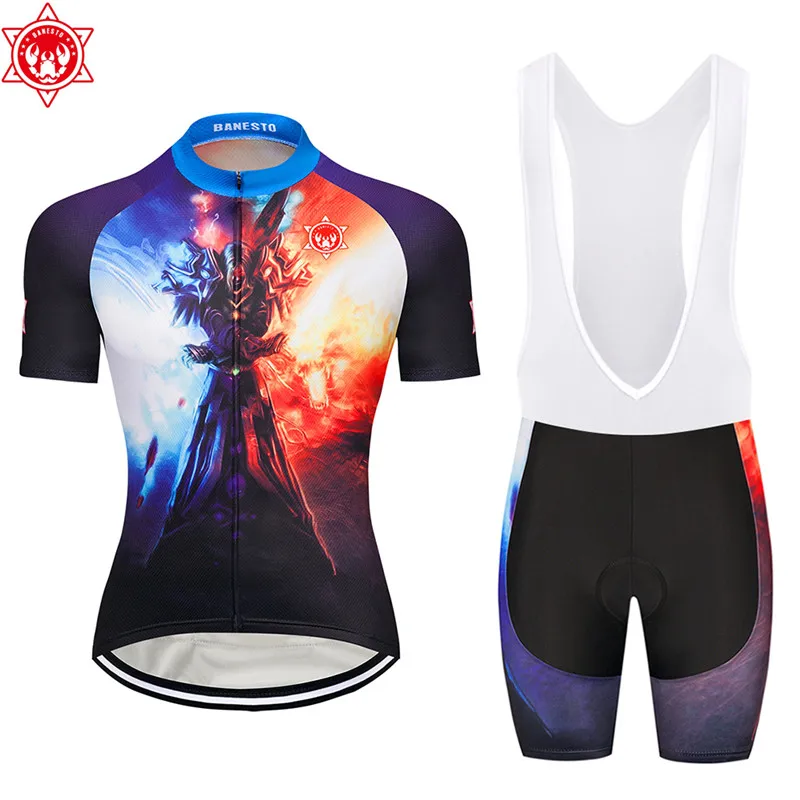 

Banesto 2020 Summer Cycling Clothes Racing Bicycle Clothes Suit Quick-Dry Mountain Bike Cycling Jersey Set Ropa Ciclismo