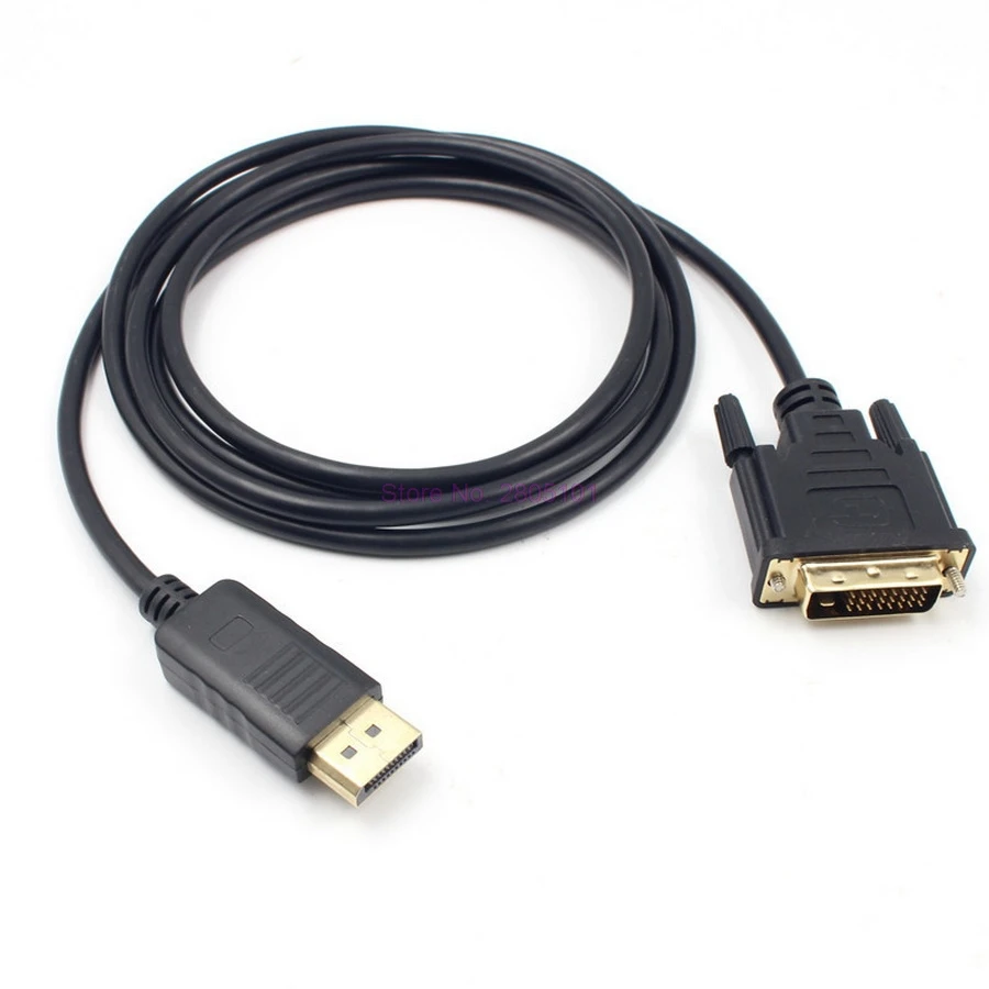 Dhl или fedex 50 шт. 1 8 м 1080p DisplayPort к DVI преобразователю Профессиональный DP штекер DVI-D 24 +