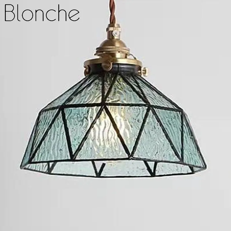 

Creative Japanese Pendant Lights Modern Glass Hanging Lamp for Dining Room Kitchen Bar Coffee Indoor Decor Lighting Fixtures E27