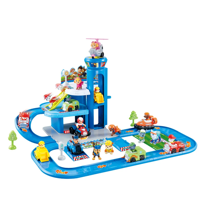 Новый патруль Paw Patrol башня с музыкой фигурки героев Patrulla Canina автобус игрушки для