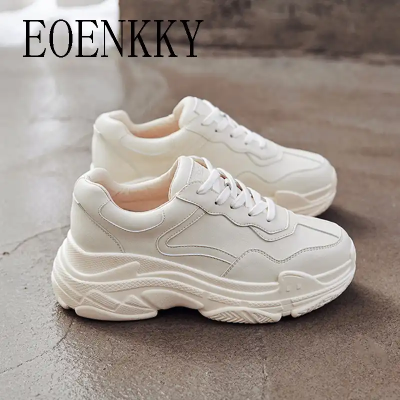 ファッションカジュアルシューズウェッジヒール増加白パパ靴女性メッシュ厚底スニーカーzapatillas Mujer Chaussureファム レディースヴァルカナイズシューズ Aliexpress