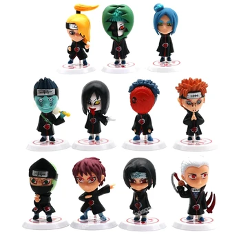 

Naruto Action Figure Toys Q style Zabuza Haku Kakashi Sasuke Naruto Sakura PVC Model Doll Collection Kids Toy 6PCS/lot