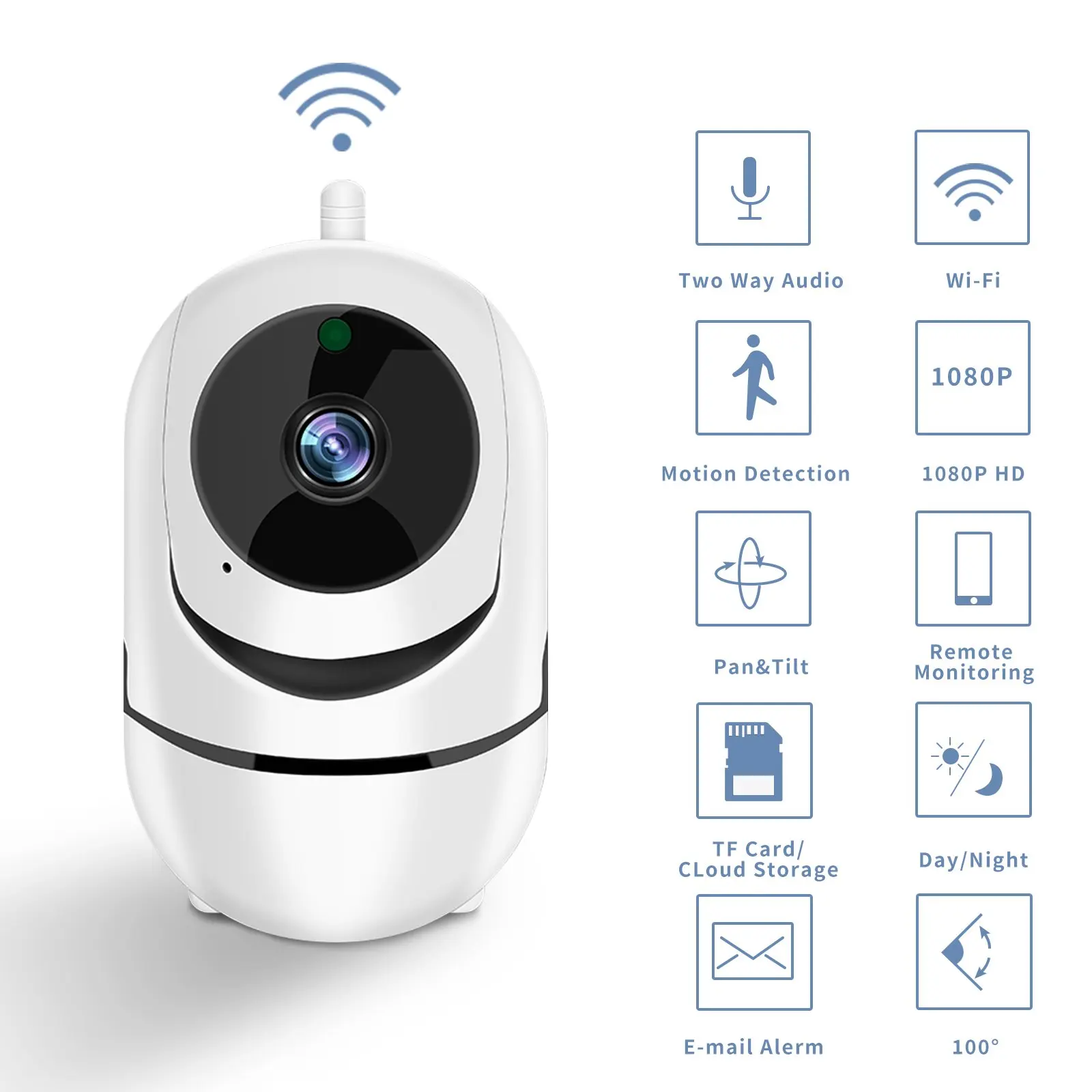 IP-камера HD 1080P облачная Беспроводная с автоматическим отслеживанием людей ночным