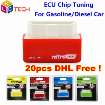 

20pcs DHL Free NitroOBD2 EcoOBD2 Economy Chip Tuning Box Fuel Save More Power Torque Eco OBD2 Benzine Diesel Nitro OBD2