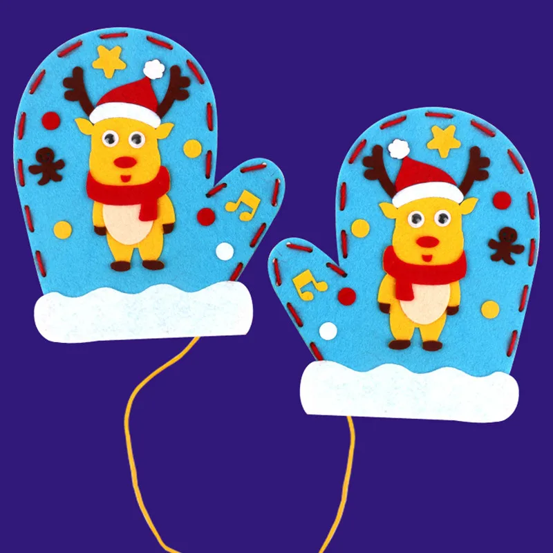 4 шт. Рождественские перчатки DIY Souptoys детские игрушки ручной работы материал посылка креативный фестиваль украшения подарок