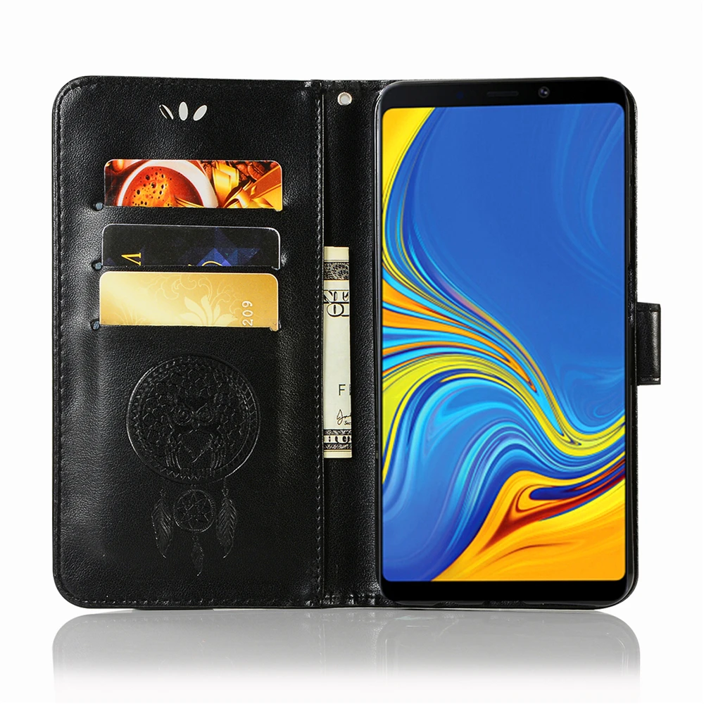 Чехол с рисунком совы для samsung Galaxy A9 A9S A7 A6 A8 Plus A9 Star Lite A750 A9 Star Pro Чехол из искусственной кожи флип-чехол-бумажник