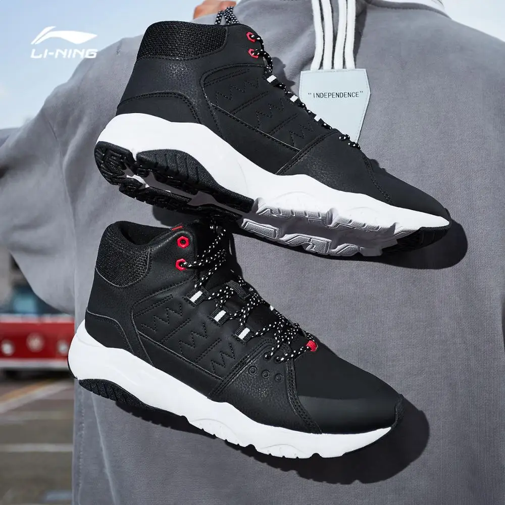 Мужские прогулочные треккинговые туфли Li Ning дышащая теплая флисовая прочная