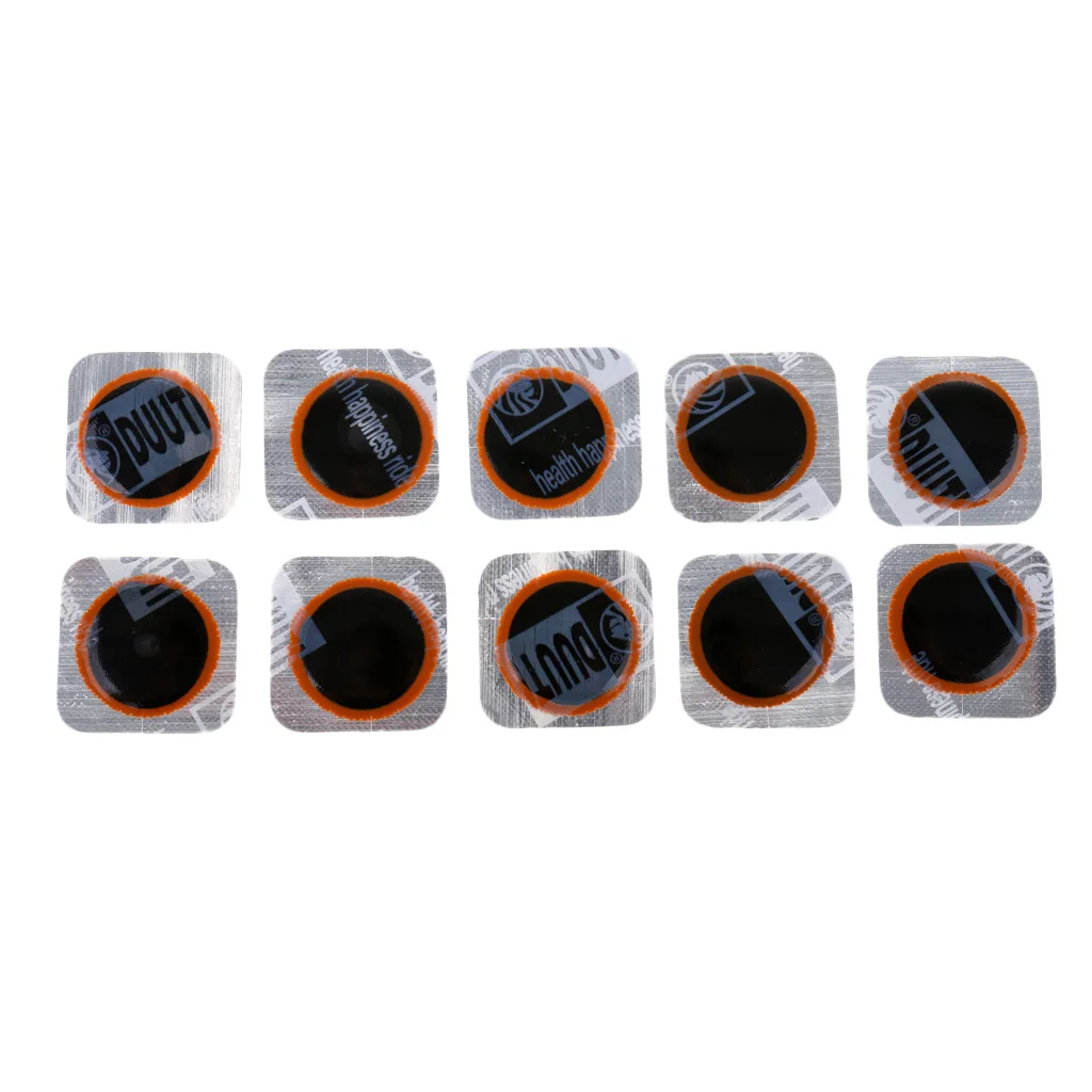 10 Pieces Bike Bicycle Tyre Tire InnerTube Repair Tool Rubber Patches for Unversal