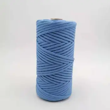 

ROPEMATE PREMIUM SOFT COTTON CORD macrame decor project handmade 4MM 100Meters - 1 SINGLE STRAND - CORNFLOWER BLUE COLOR