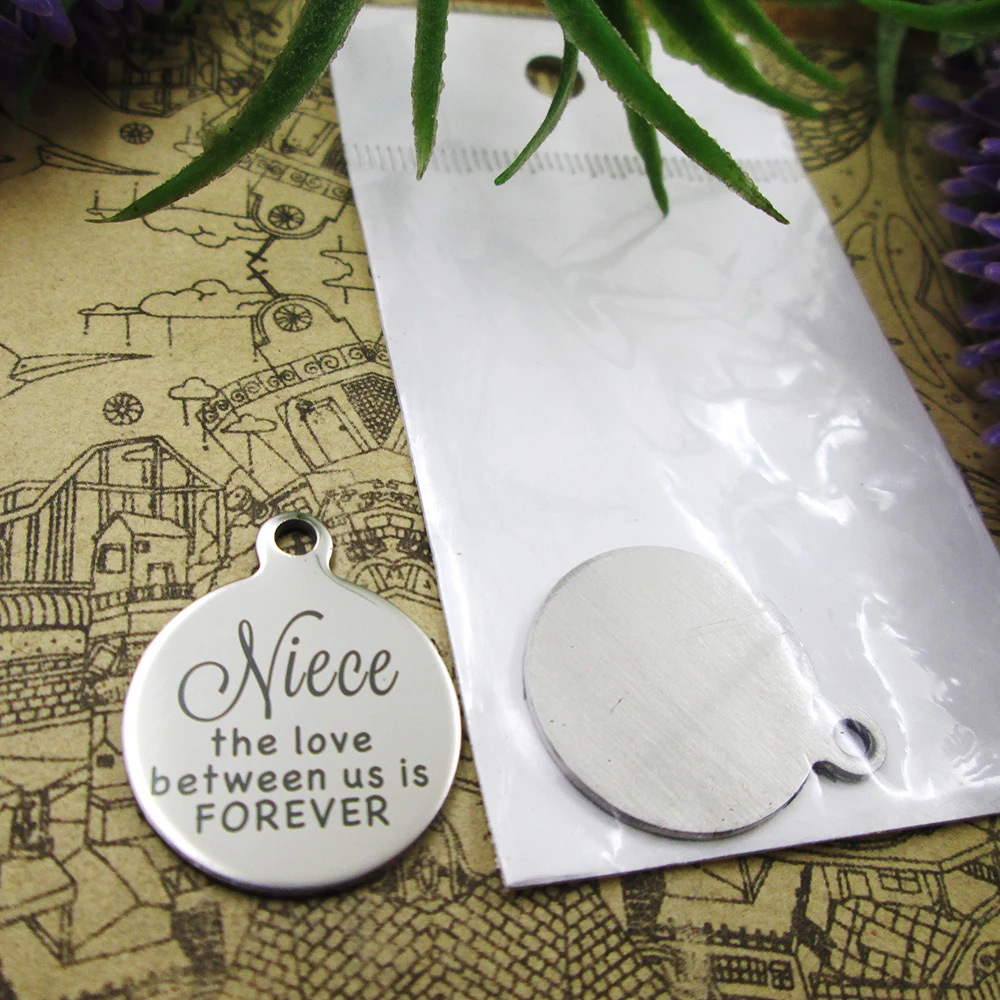 10pcs--&quotniece the love between us is forever&quotstainless steel charms 5 styles for choosing DIY Charms necklace bracelets | Украшения