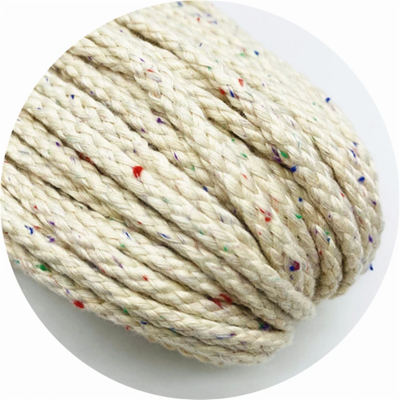 5mm Cotton Rope cotton rope Decorative Twisted Braided Cord Rope For Handmade Home Textile Decoration 5yards/Lot