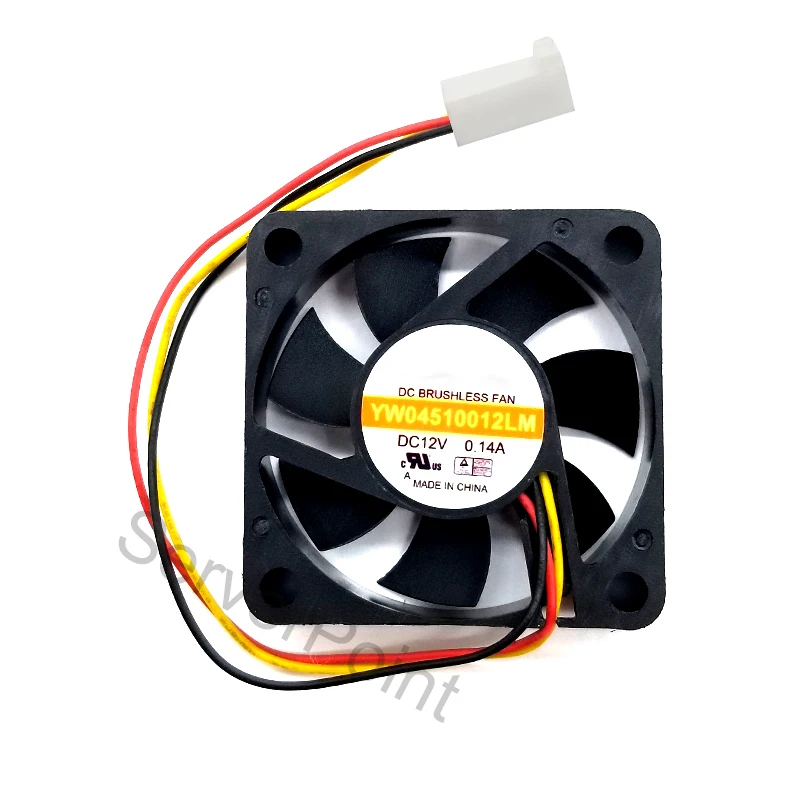 Новый 3 проводный квадратный вентилятор для сервера YW04510012LM DC 12V 0.14A 45x45x10